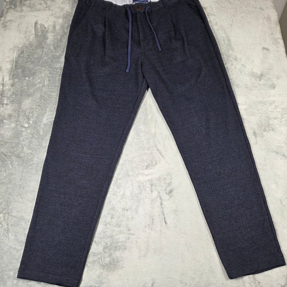 Vineyard Vines Pants Mens XXL Navy Pleated Wool Knit Nautical Preppy Trouser NEW